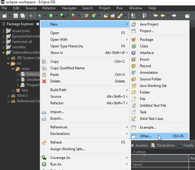 Creando la prueba de una clase con JUnit Case